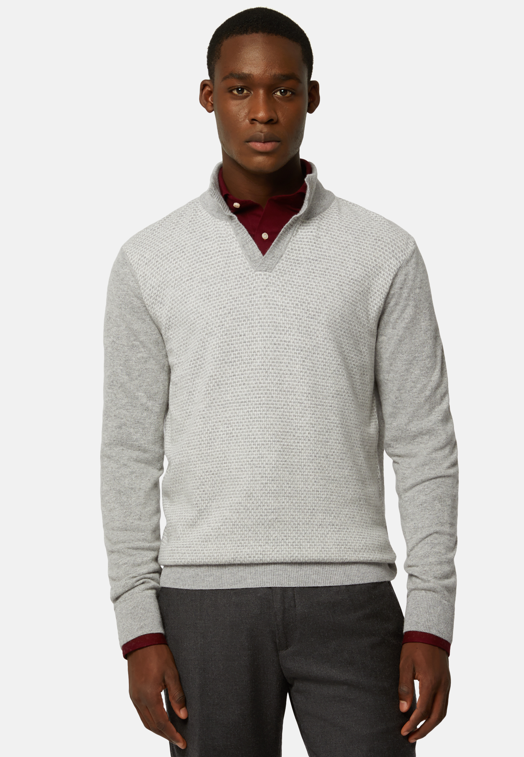 Cashmere Blend Mock Neck Sweater