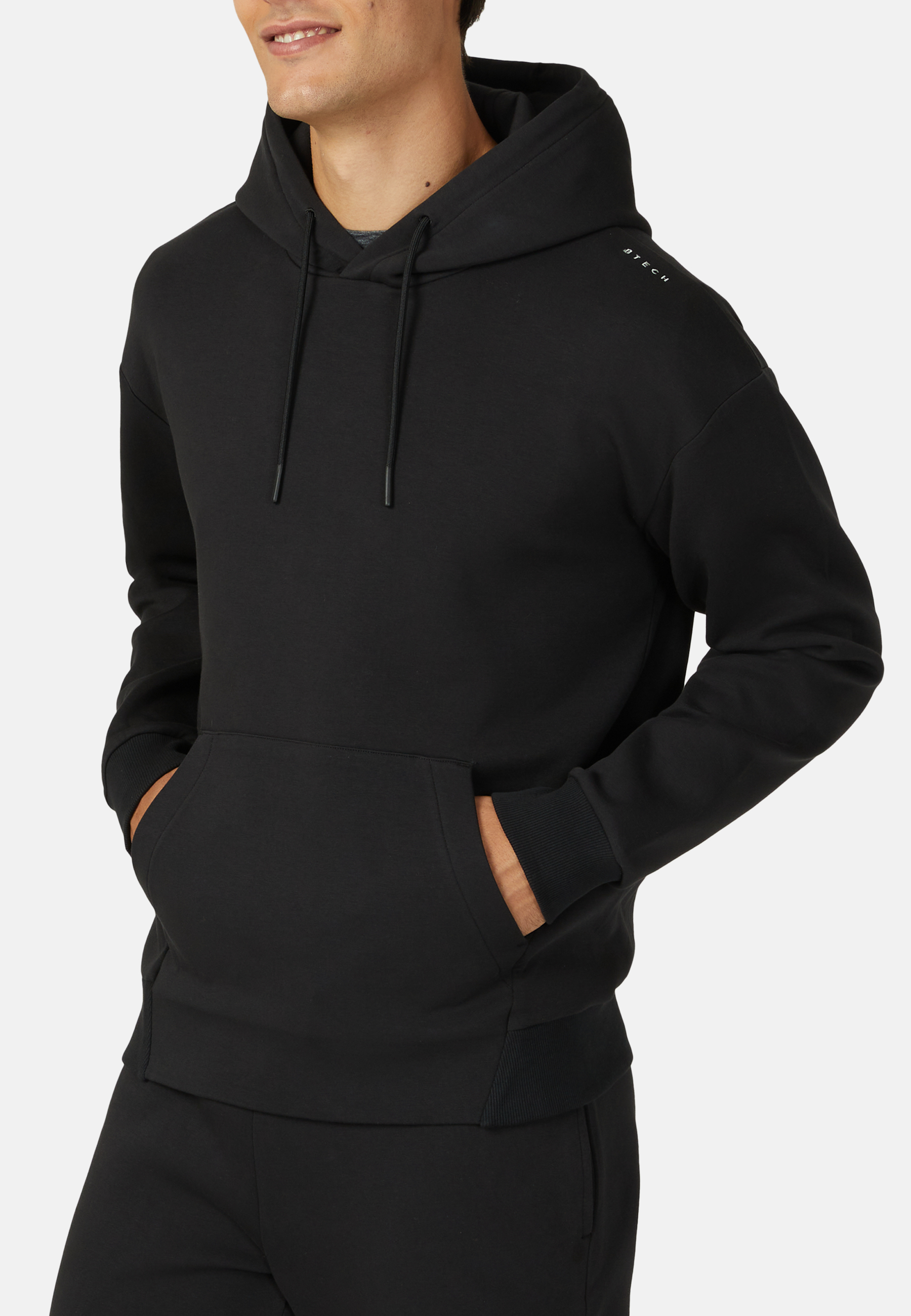 Men's Light stretch scuba hooded sweatshirt | Boggi Milano