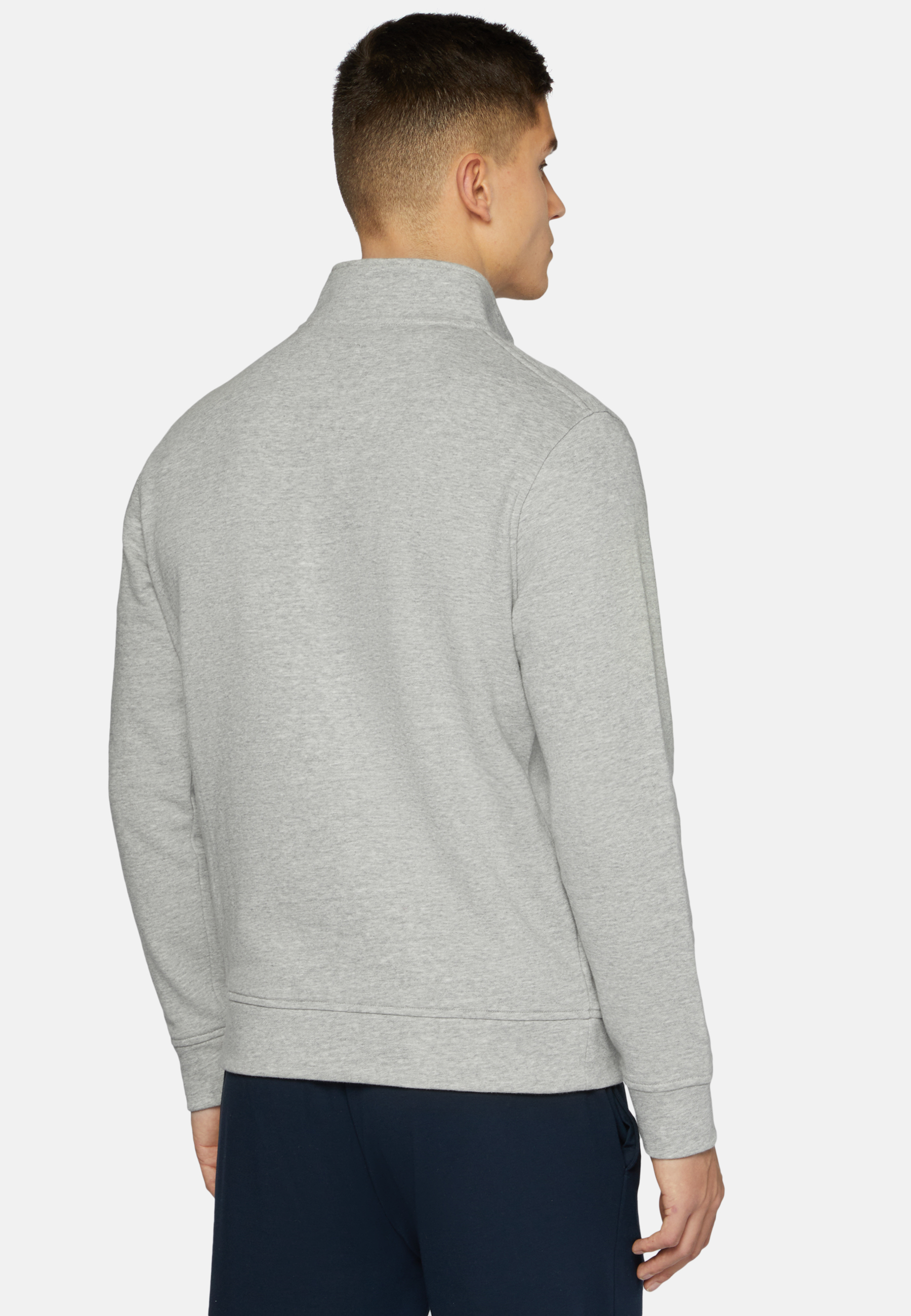 Cotton Mixed Full Zip Sweater