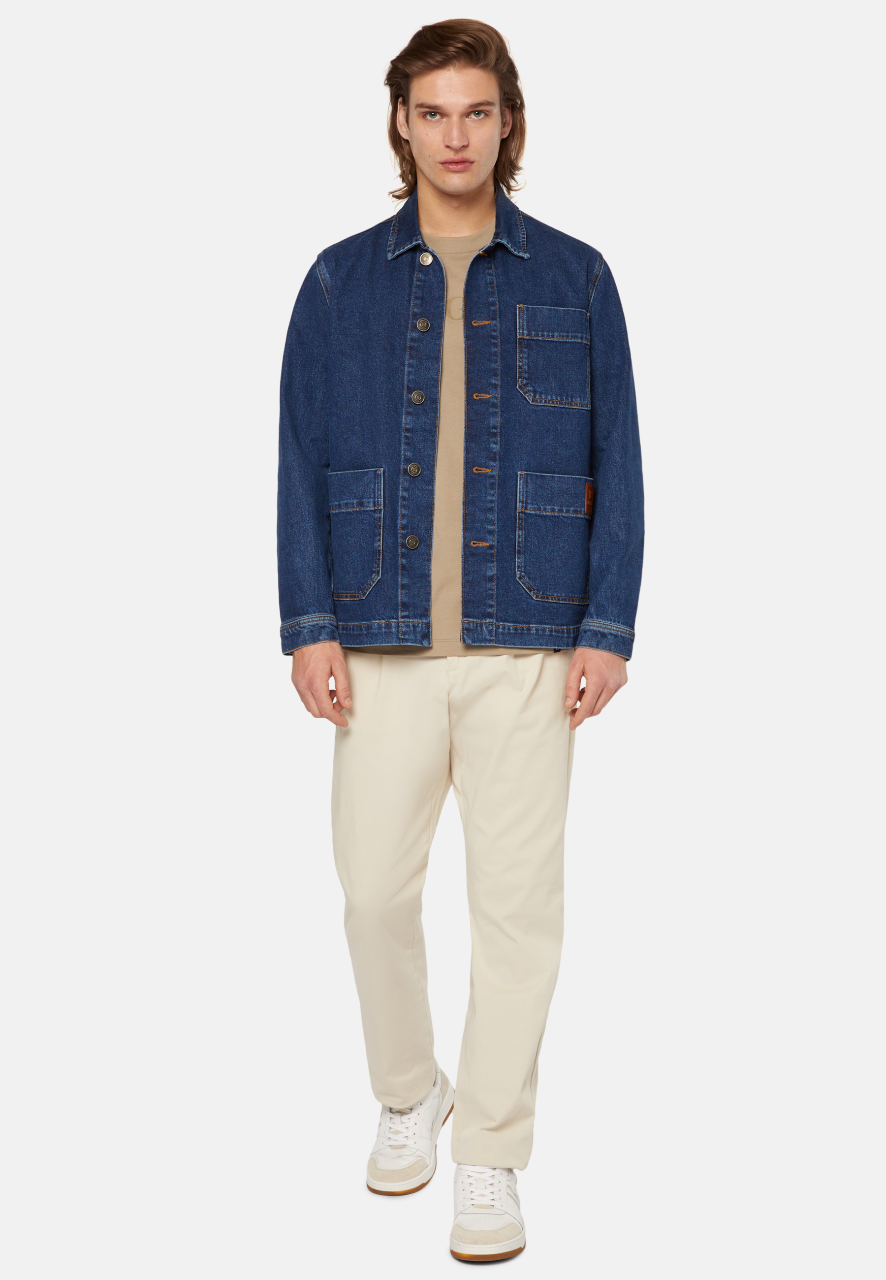 Denim shirt jacket sales mens