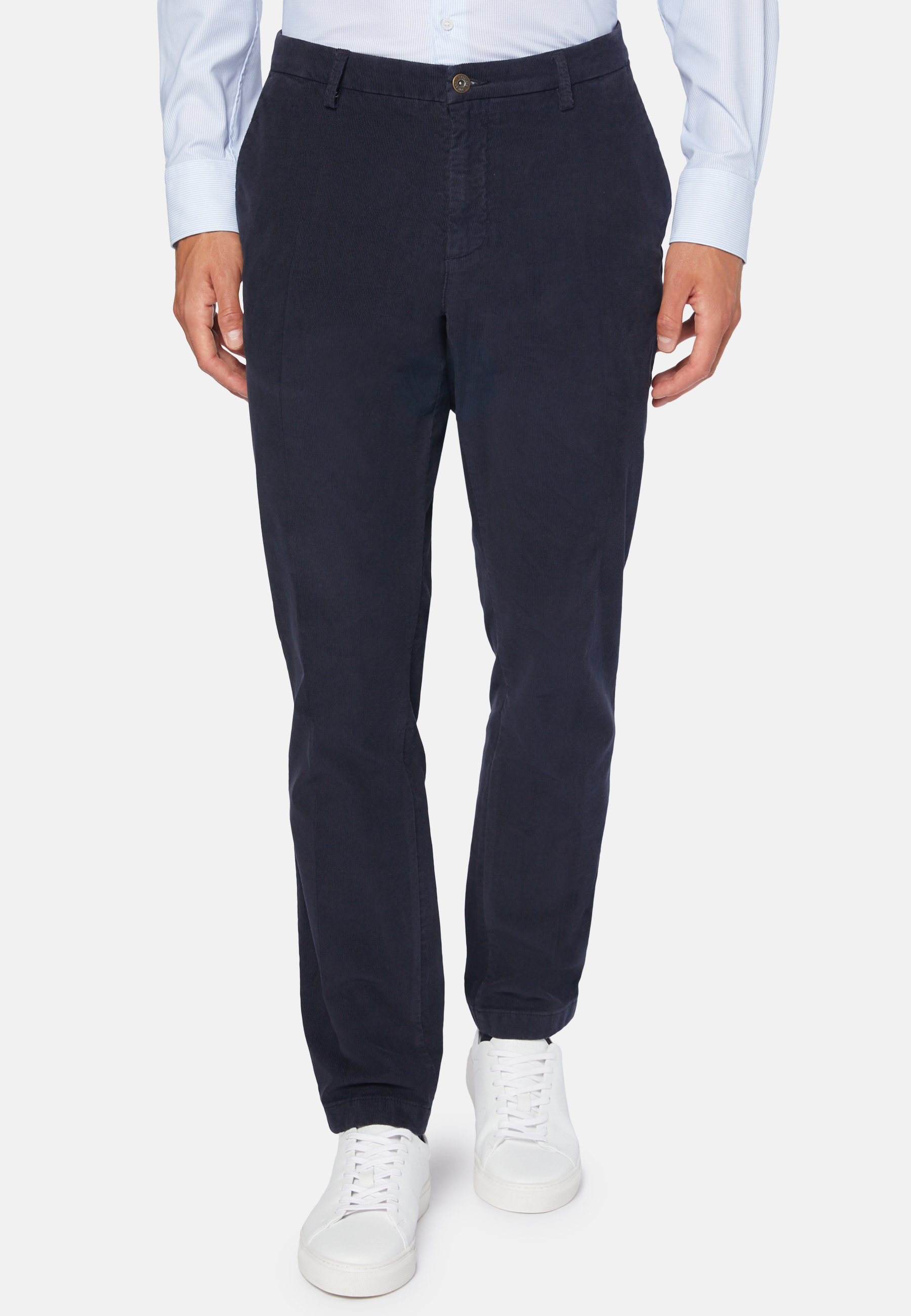 Slim Fit Corduroy trousers - White - Men | H&M