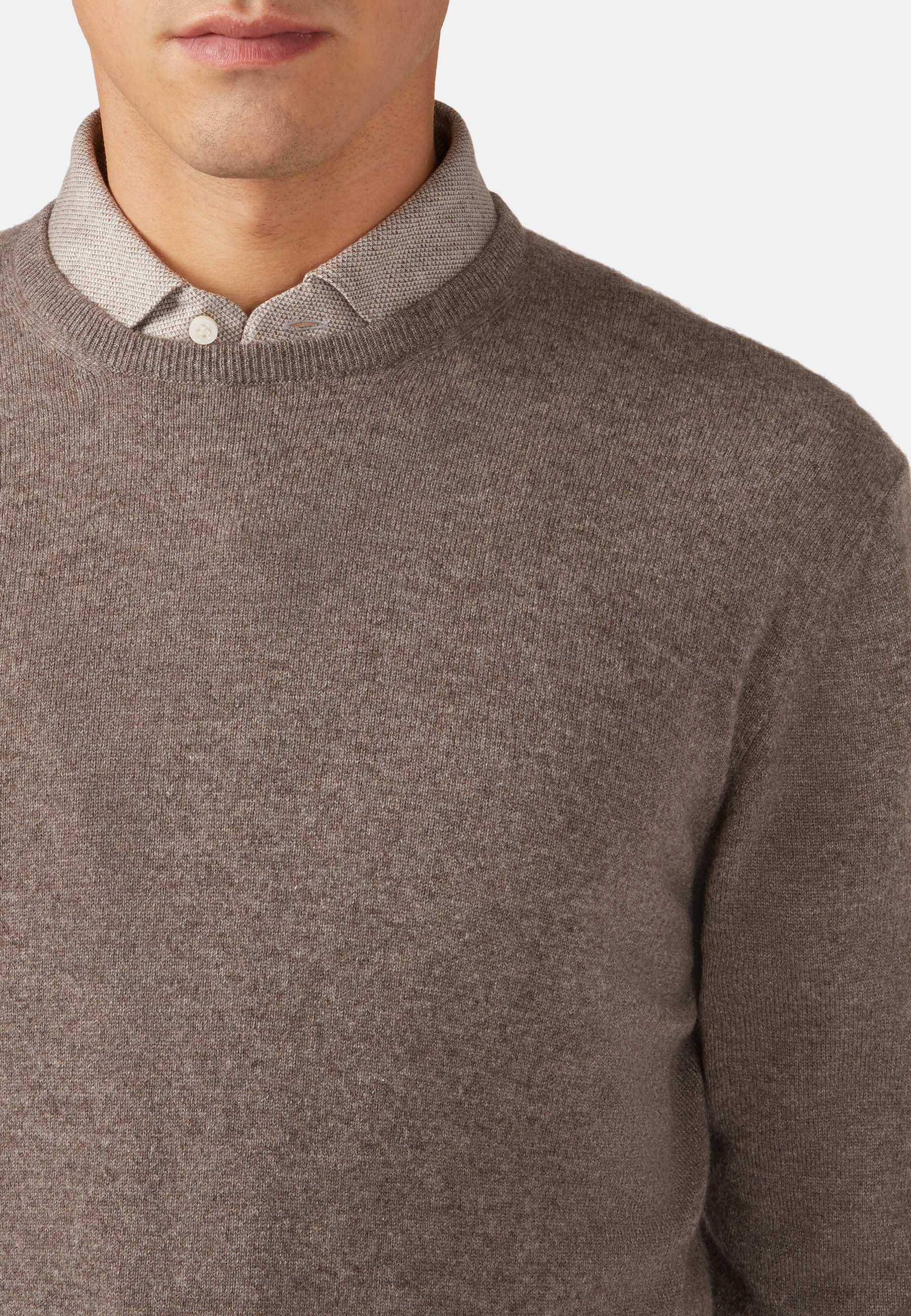 Grey cashmere crew neck on sale sweater