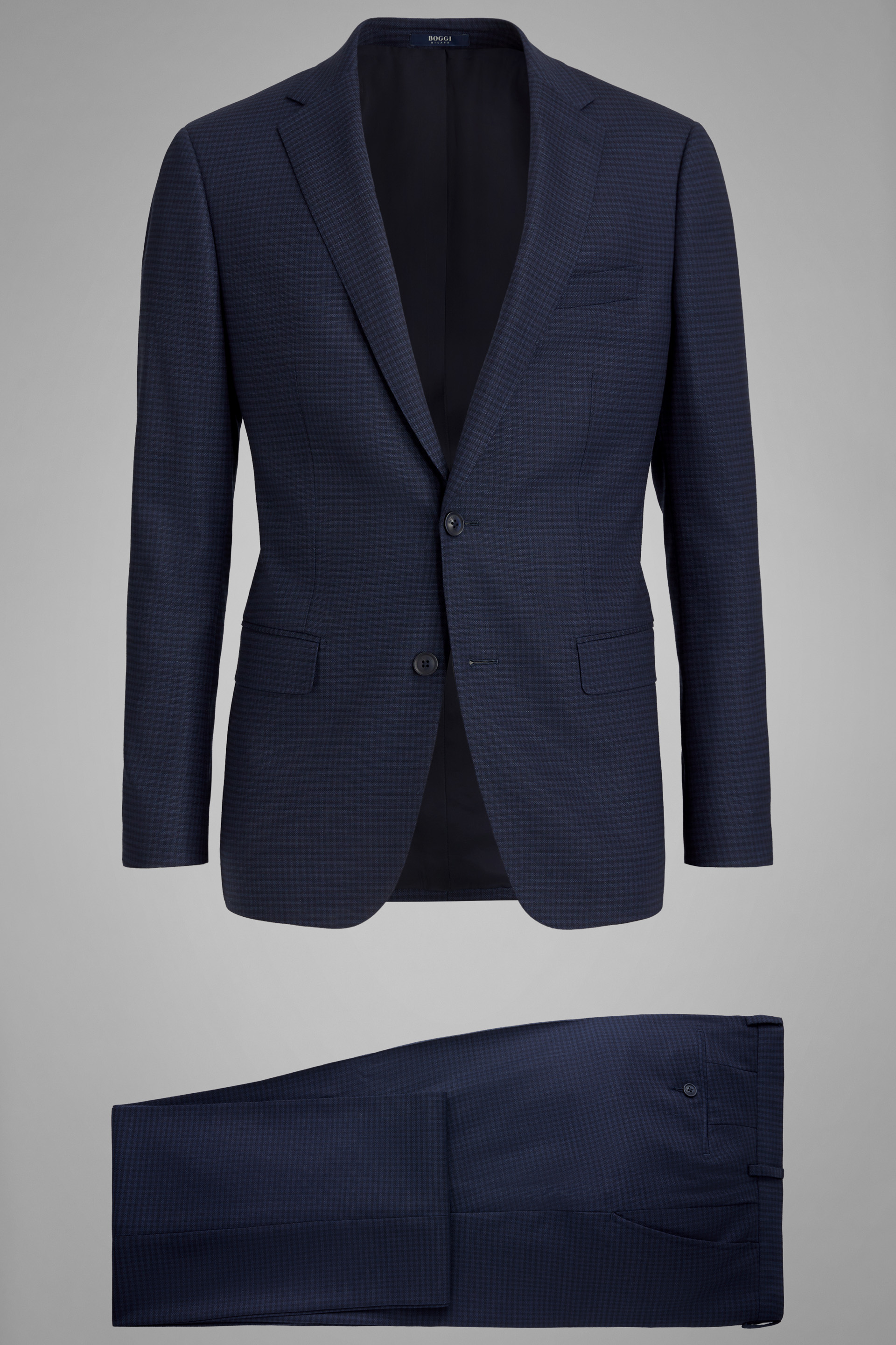 Men's Blue Stretch Wool Anversa Suit | Boggi Milano