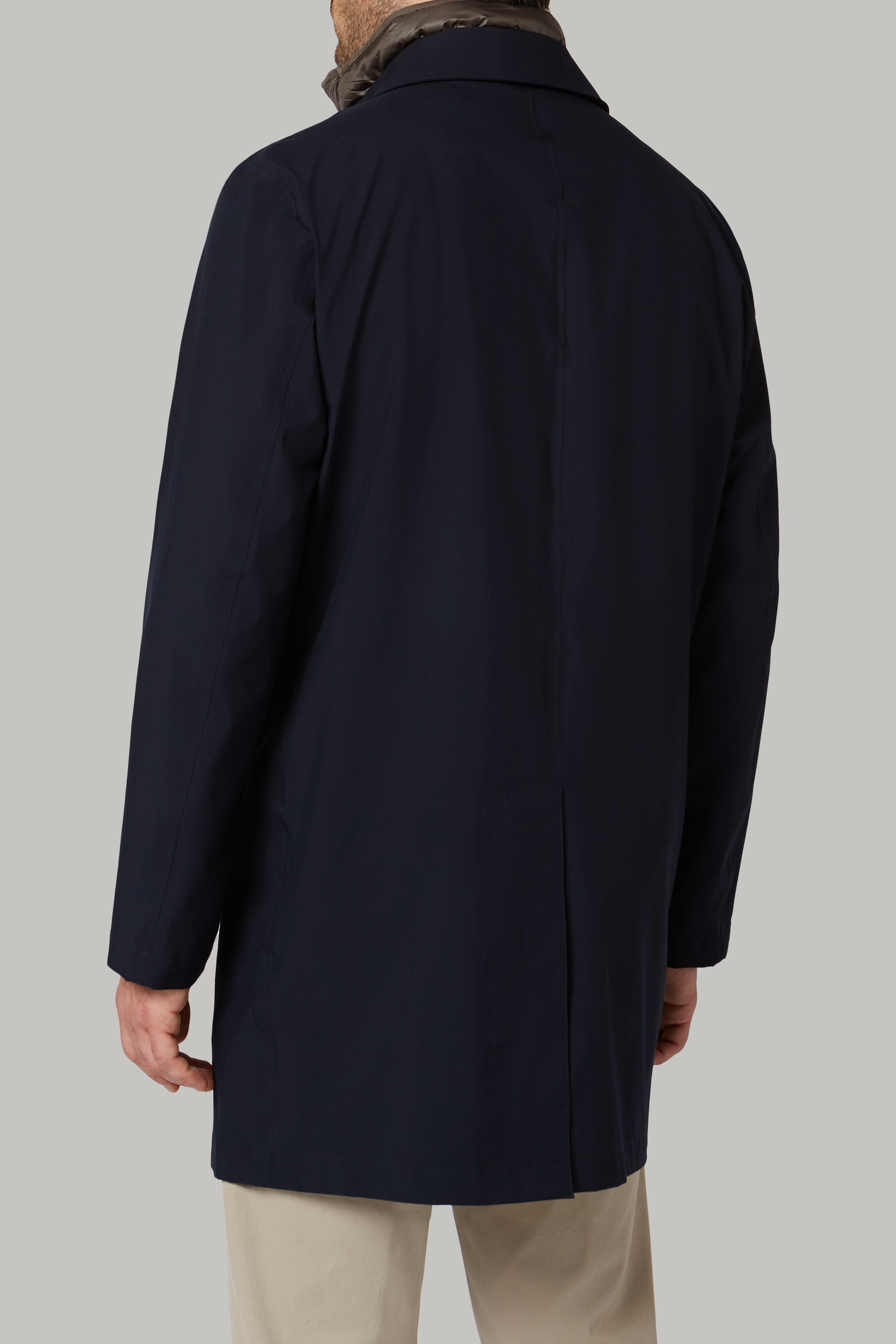 Men's Three-Layered Technical Fabric Raincoat | Boggi Milano