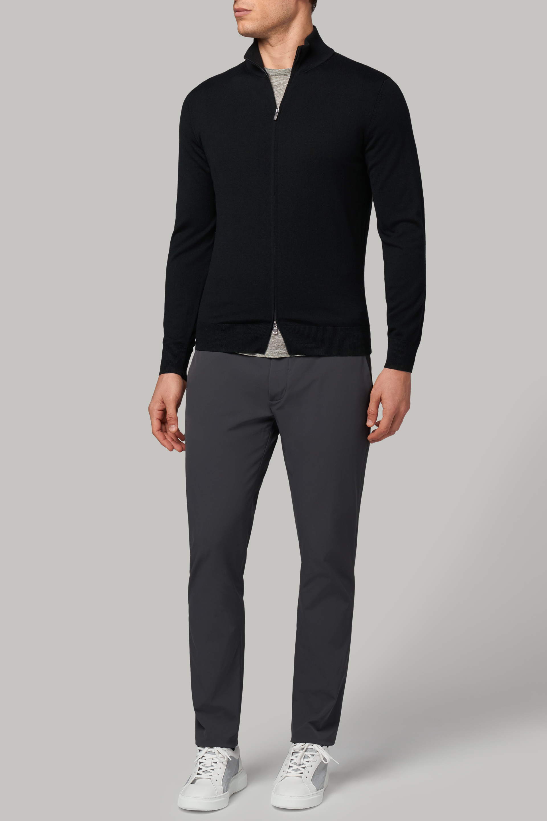 Merino wool full hot sale zip sweater