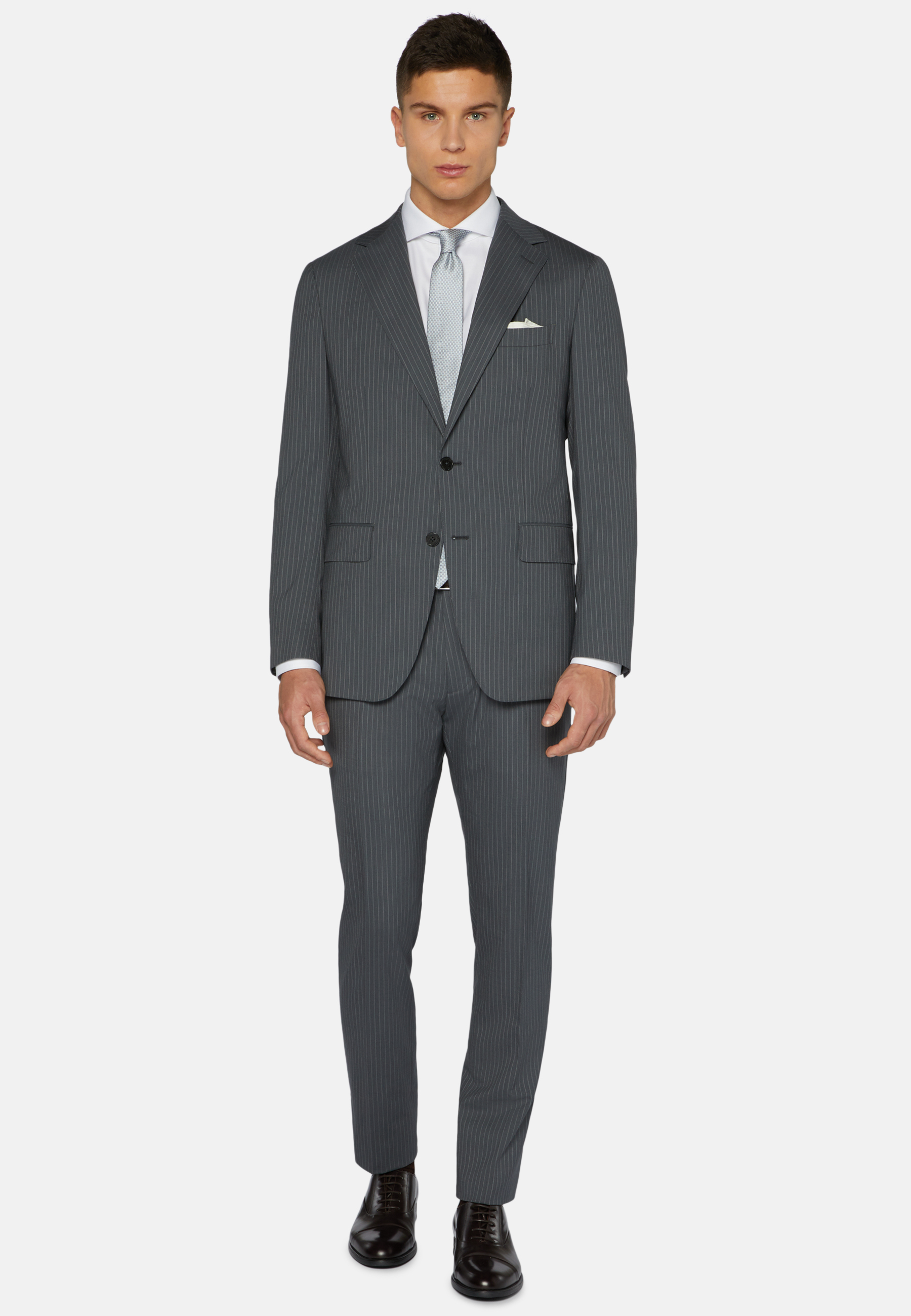 Men's Striped Wool Suit Style Milano | Boggi Milano