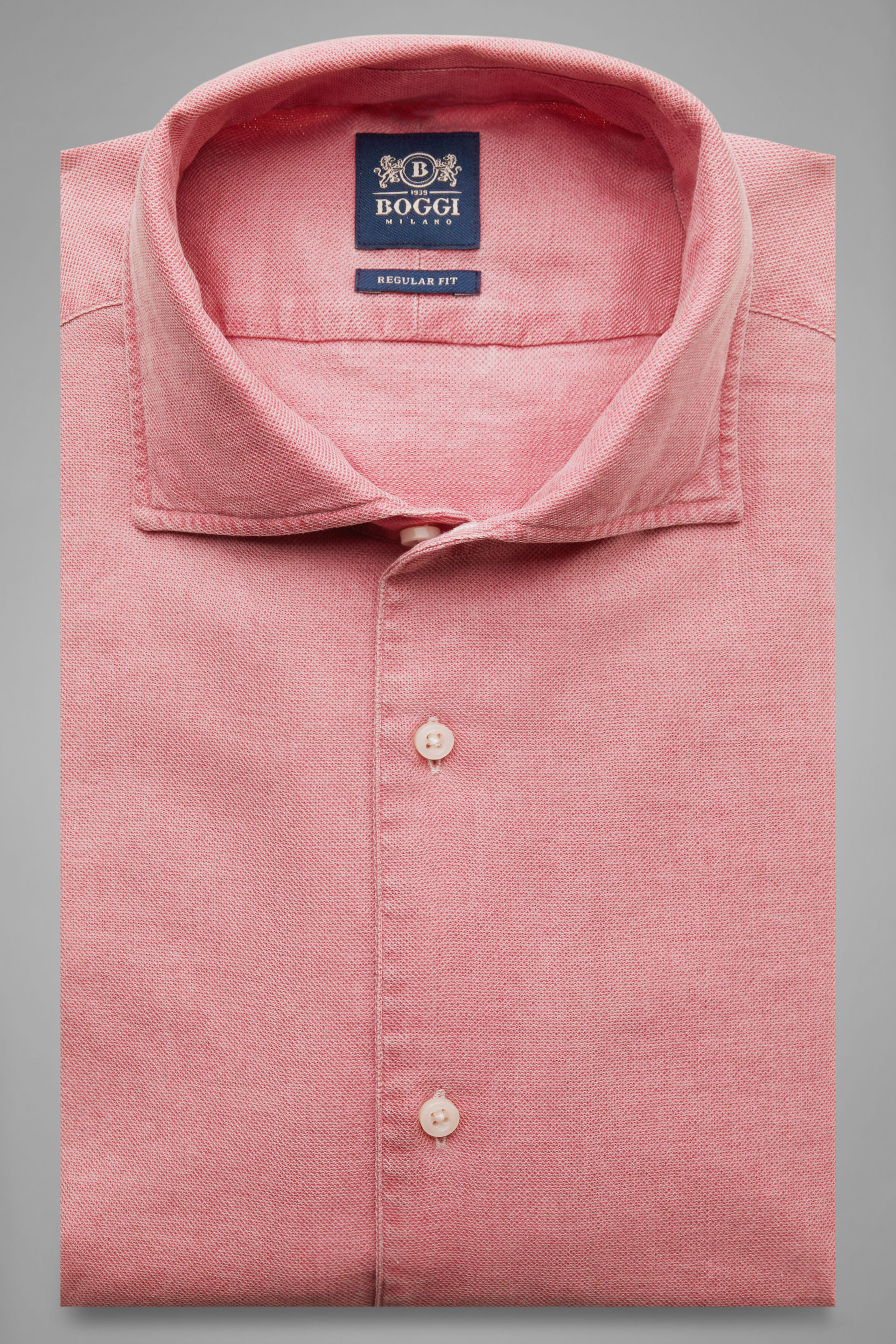 red cuban collar shirt