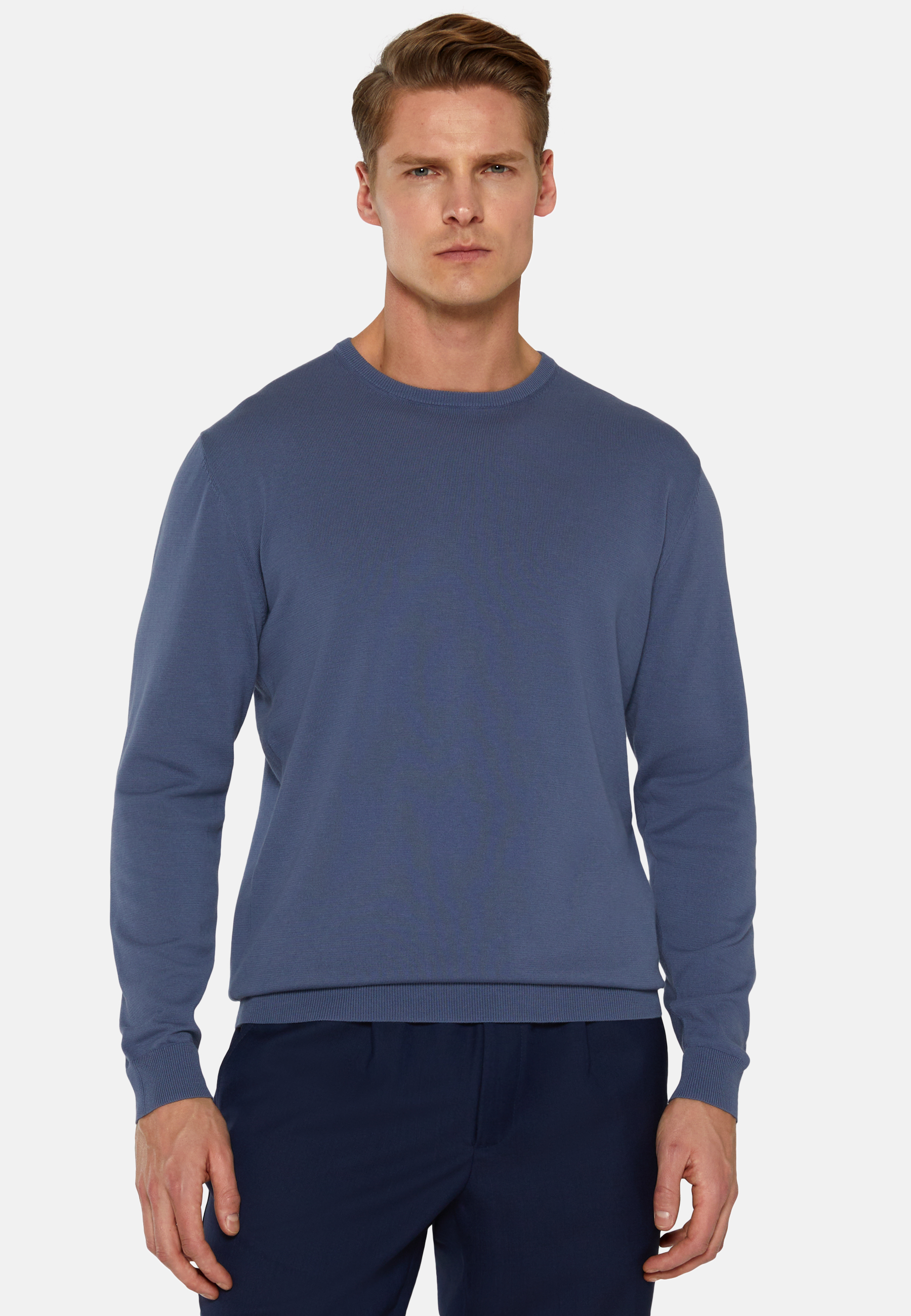 Indigo Blue – Short Silk Shirt – Collar Neck –