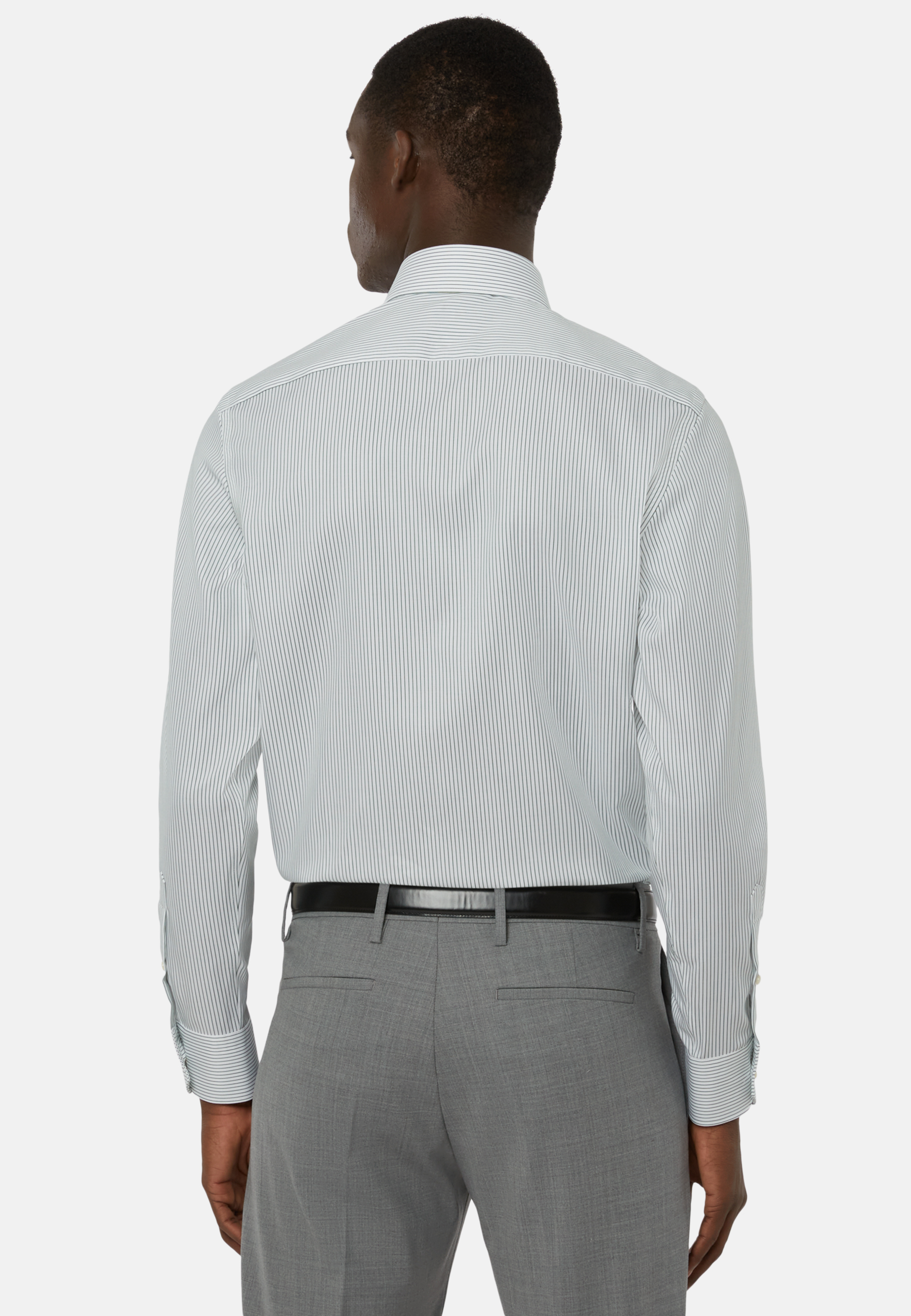 Hombre Camisa de vestir gemelos Tech-Non Iron classic Blanco