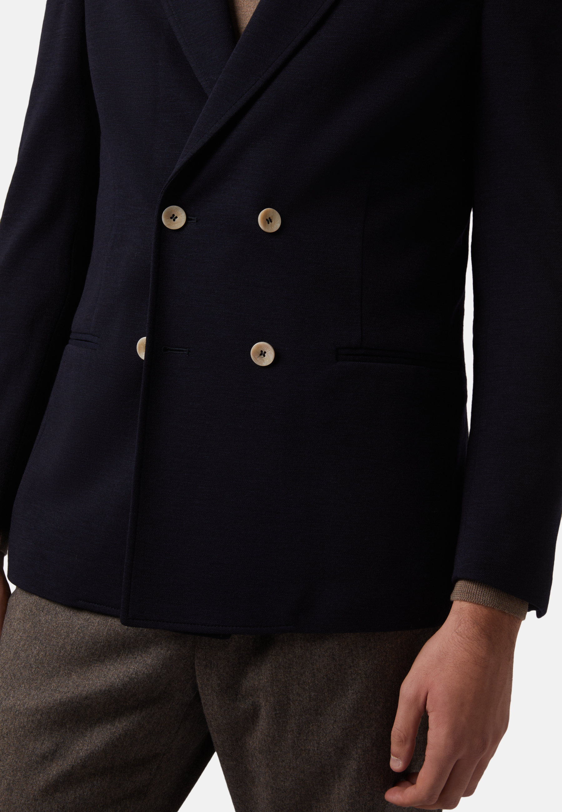 Navy double sales breasted peacoat