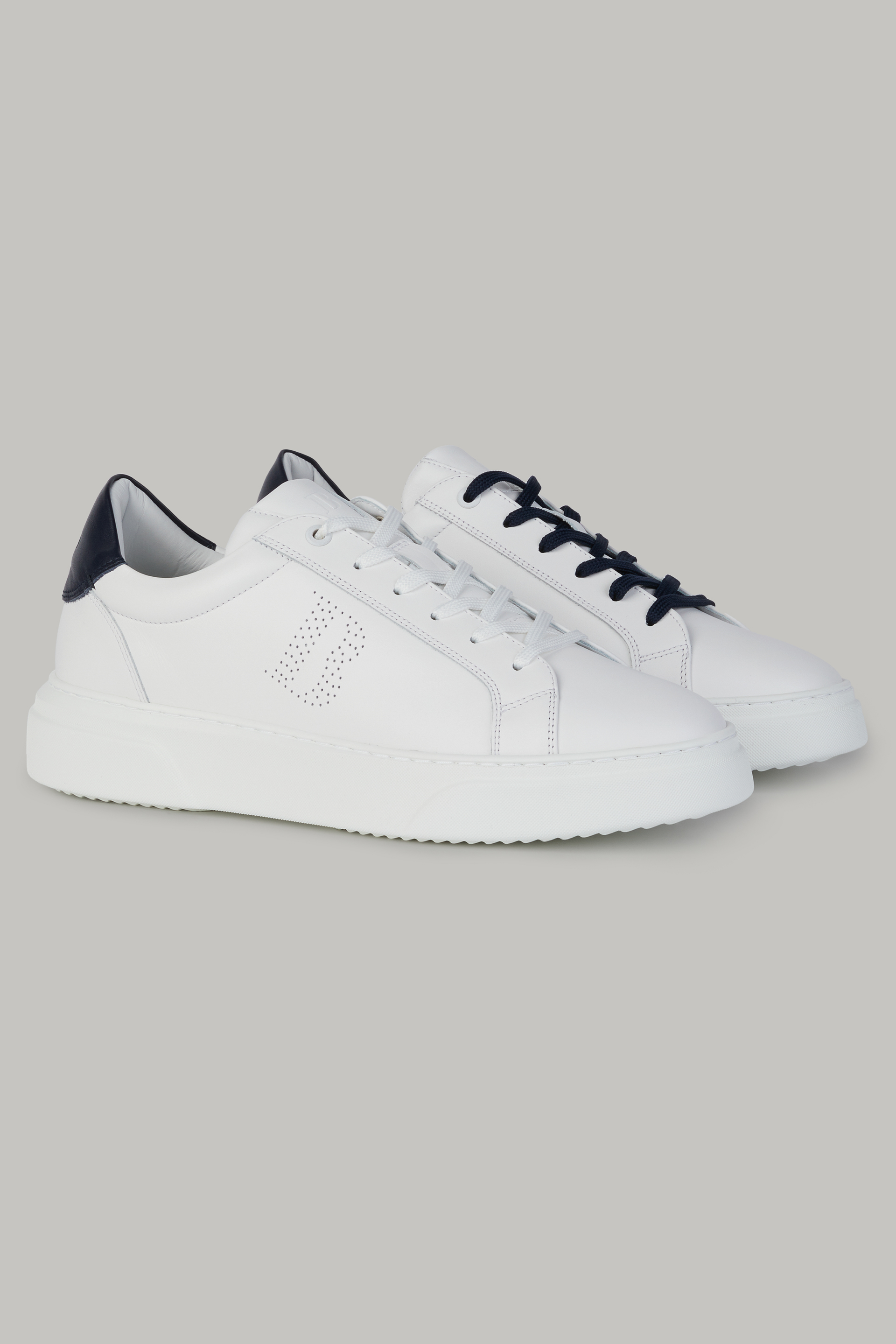 Accessoire chaussures sneaker cuir logo f blanc - Peinturier